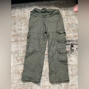 Women’s Maternity Olive Cargo Pants